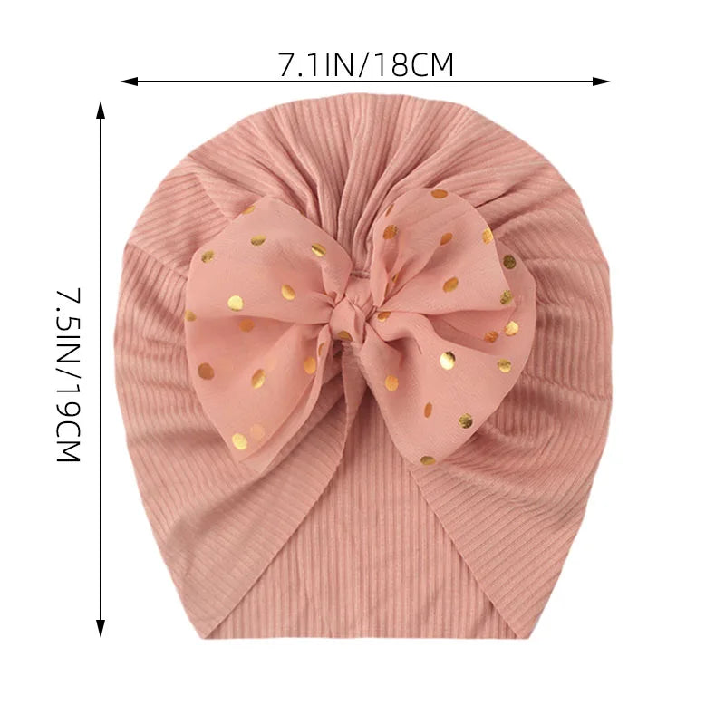 New Baby Hat For Newborn Infant Bows Turban Cap Autumn Winter Soft Baby Girl Bonnet Beanie Headwraps