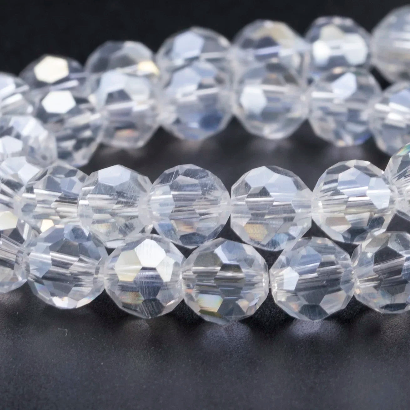 3 4 6 8mm Round Crystal Beads Faceted Colorful Glass Beads Loose Spacer Bead for Jewerly Making Needlework Bracelet Necklace DIY