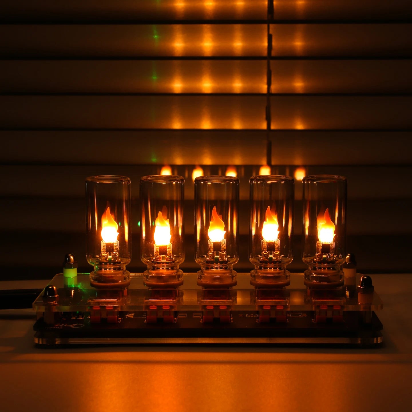 USB Flame Flickering LED Frosted Clear Glass Candle Night Light Simulated Flame for Car Home Room Laptop PC Festival Decoration