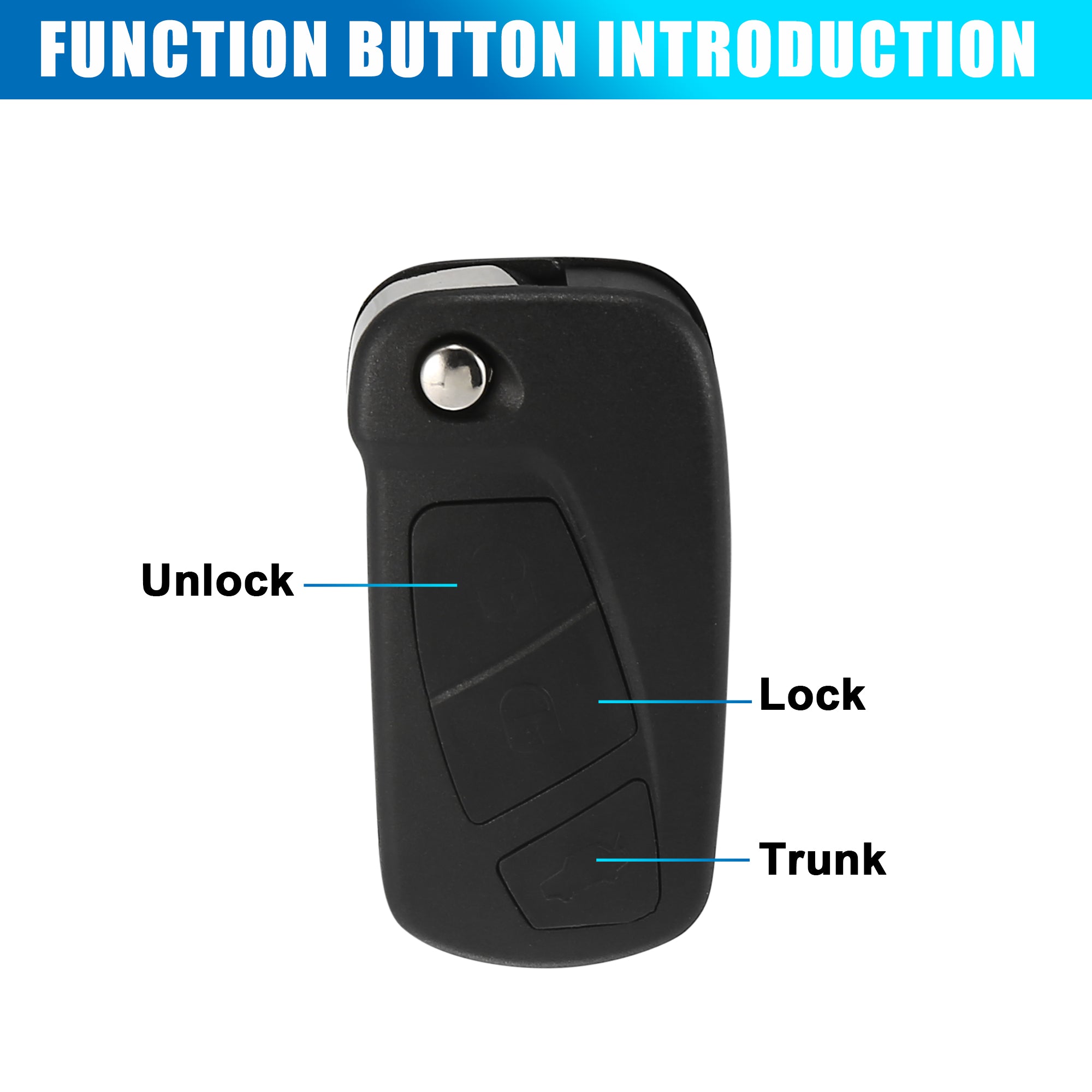 X Autohaux 3 Key Auto Buttons Remote Control Car Fob Key for Case Shell for Ford Ka 2008-2013 Maintenance Tools Car Accessories