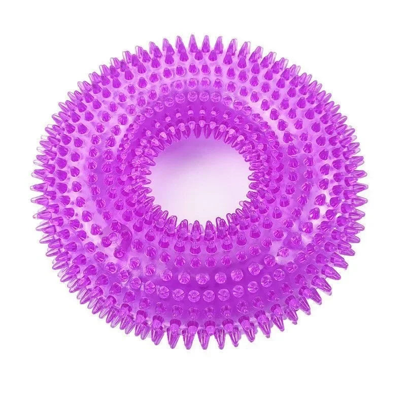 purple Color Durable Squeaky Dog Ball Toy – Chew-Resistant Play