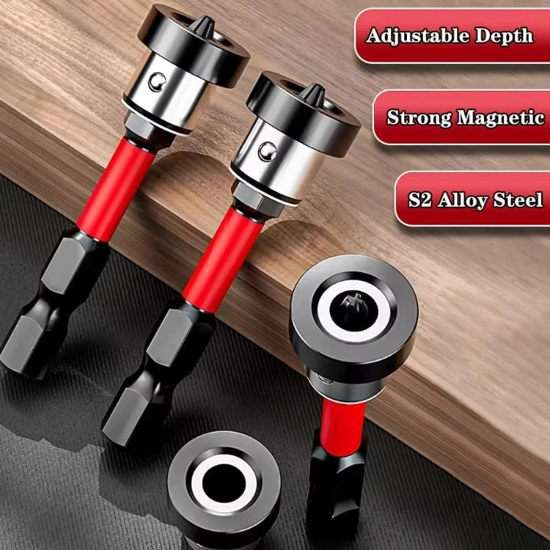 Magnetic Positioning Screwdriver Bits S2 Drywall Screw for Plasterboard Gypsum Board Locating Bit Batch Head Drilling Tools