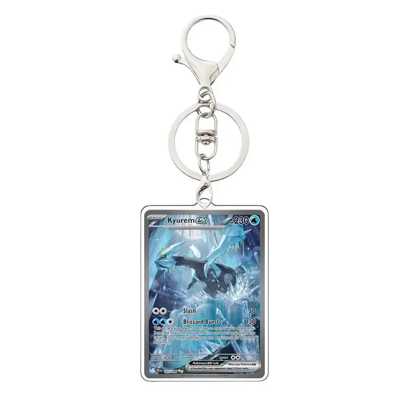Pokemon PTCG Acrylic Keychain English Version Sv11B W Sar Bwr Reshiram Zekrom Victini N Acrylic Card Keychain Pendant 3.4X5.2Cm
