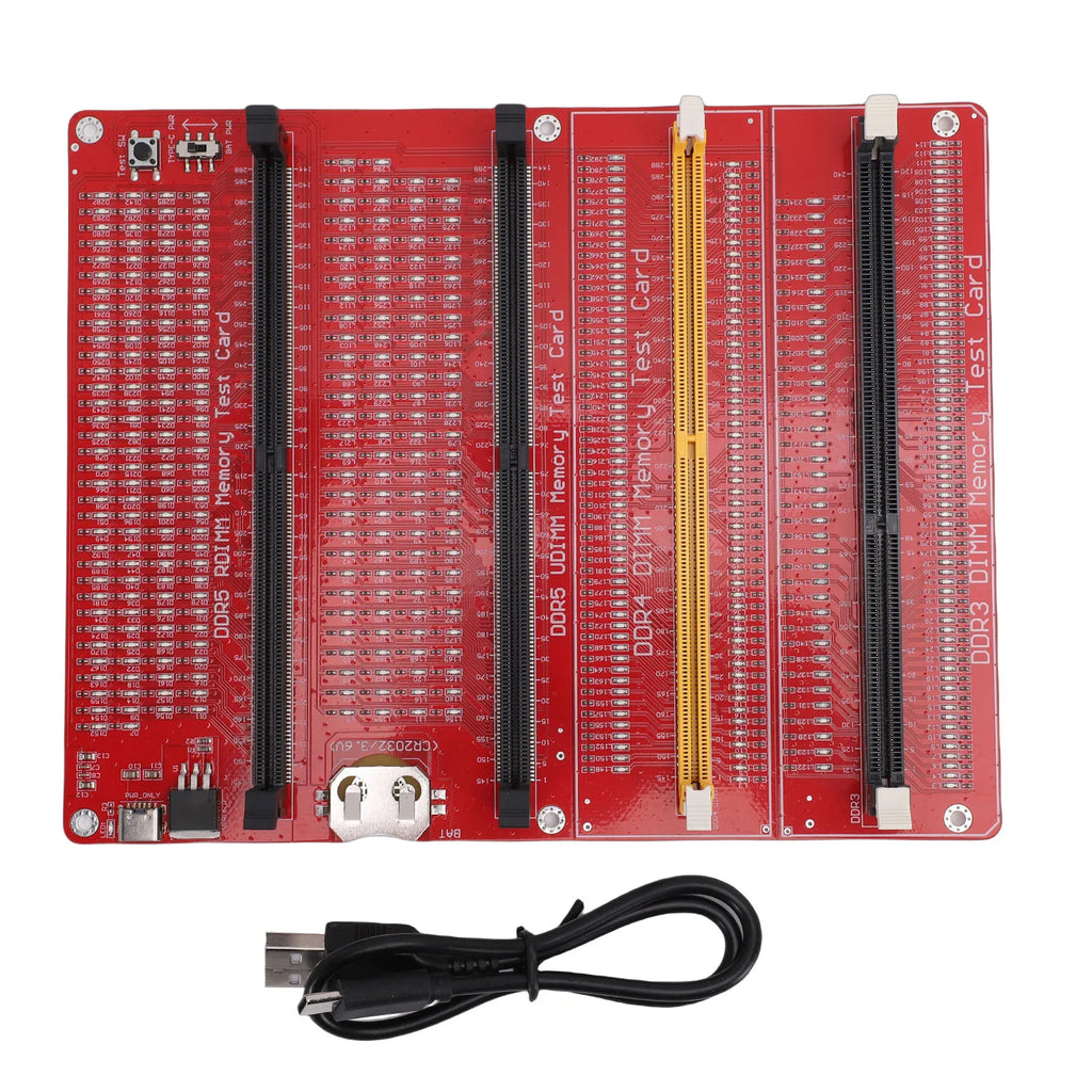 4 in 1 RAM Memory Tester Card Desktop Computer DDR3 DDR4 DDR5 UDMM DDR5 RDIMM Diagnostic Analyzer with Light
