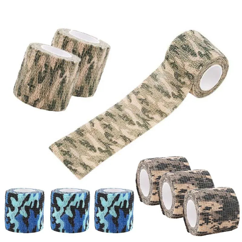 1pc Camouflage Invisible Tape Camo Form Reusable Self Cling Camo Hunting Rifle Fabric Tape Wrap Outdoor Camping Accessories