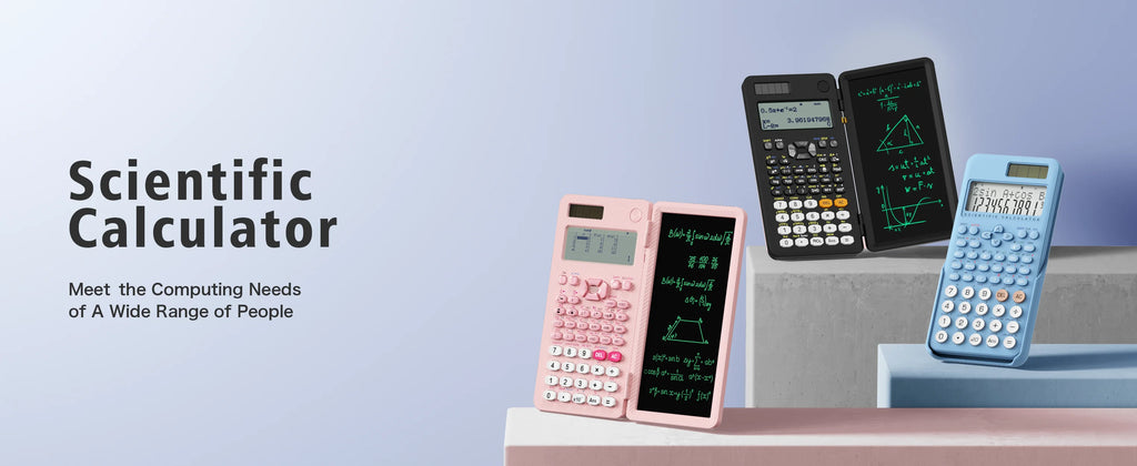 Scientific Calculators for Students 991ES Office Calculators Desktop 4-Line Display Calculator with Erasable LCD Writing Tablet