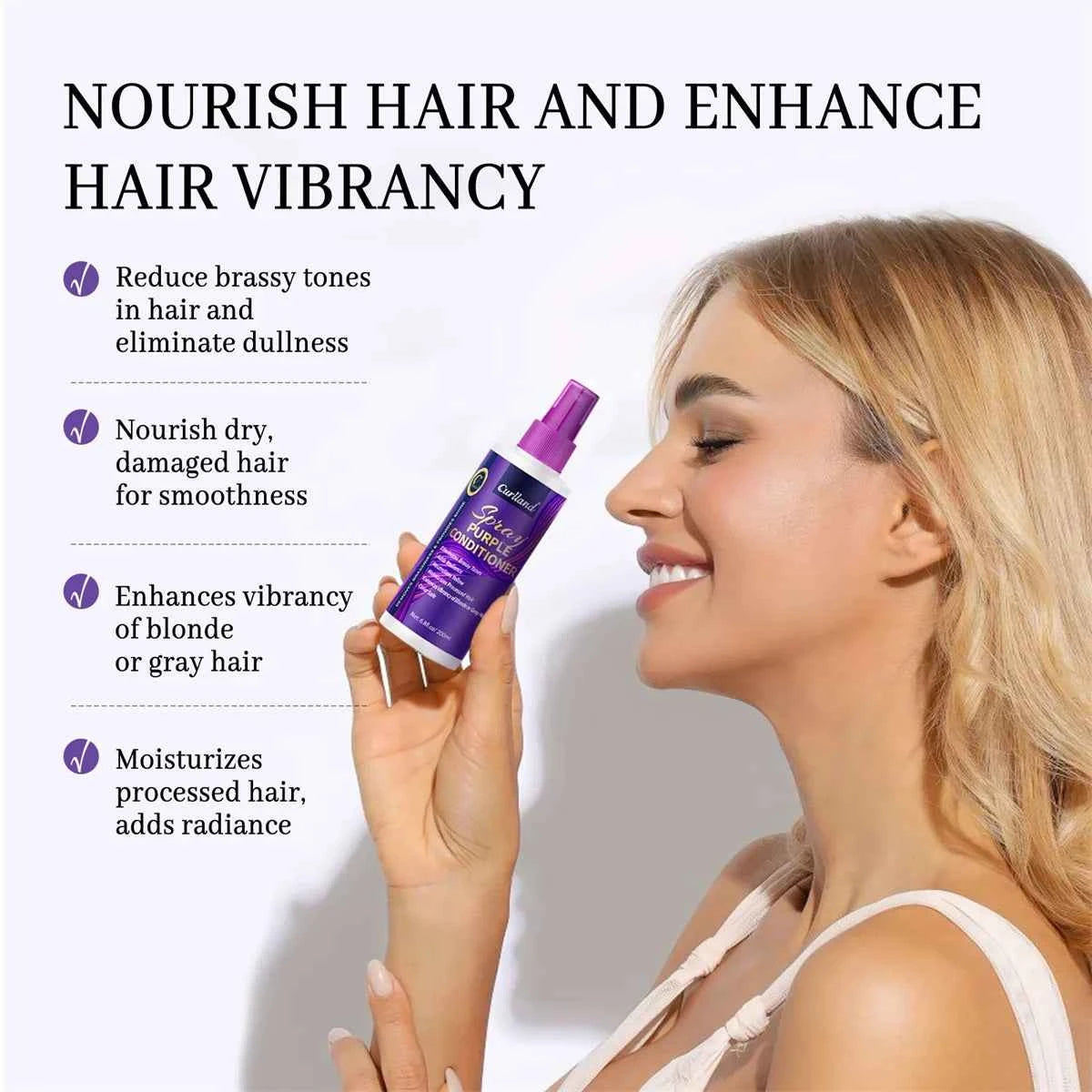 Purple Leave-In Conditioner Spray For Color-Treated Hair