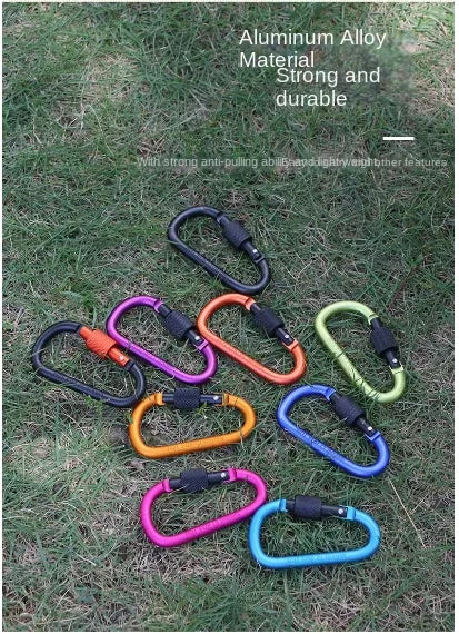 1pcs D Shape Hook Escape Supplies Carabiner Fast Hanging Nut Buckle Rock Outdoor Survival Gear Camp Mountaineering Ring Hook