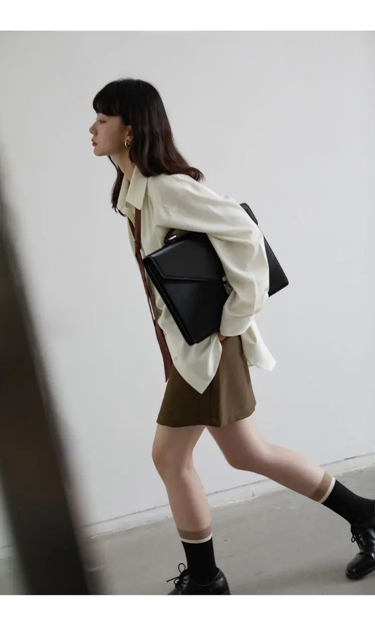 2026 Summer Women's Oversized Long Sleeve Blouse 2026 Summer New Arrival Tie Neck Shirt Loose Fit Office Elegant Fashion