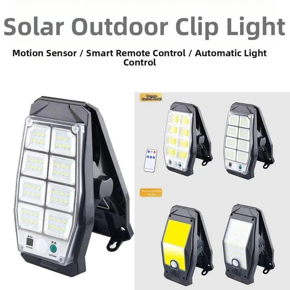 Motion Sensor Solar Garden Lights Solar Powered 3 Modes Solar Clip-on Lamp Waterproof Easy To Install Garden Wall Light