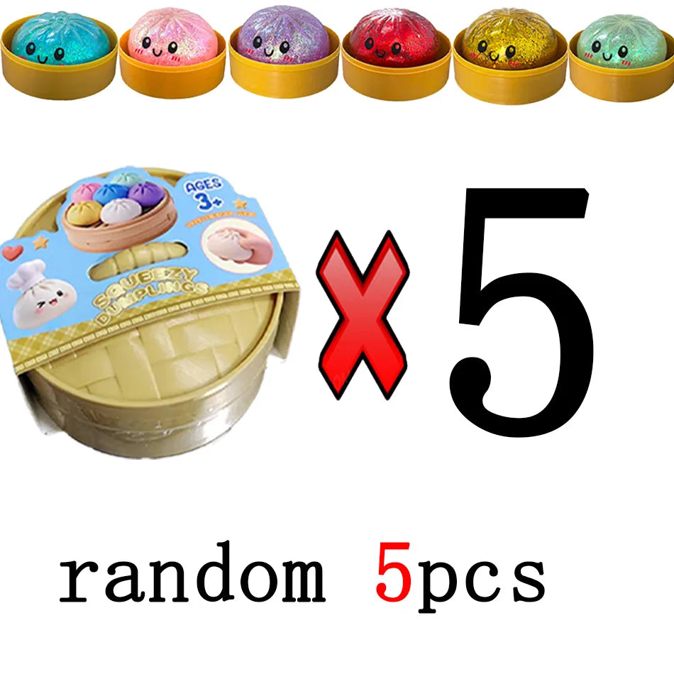 Dumpling Squishy Mysteries Dumplings Stress Relief Fidget Toys Home Office Desk Accessories Party Gift Mystery Dumpling Squishy