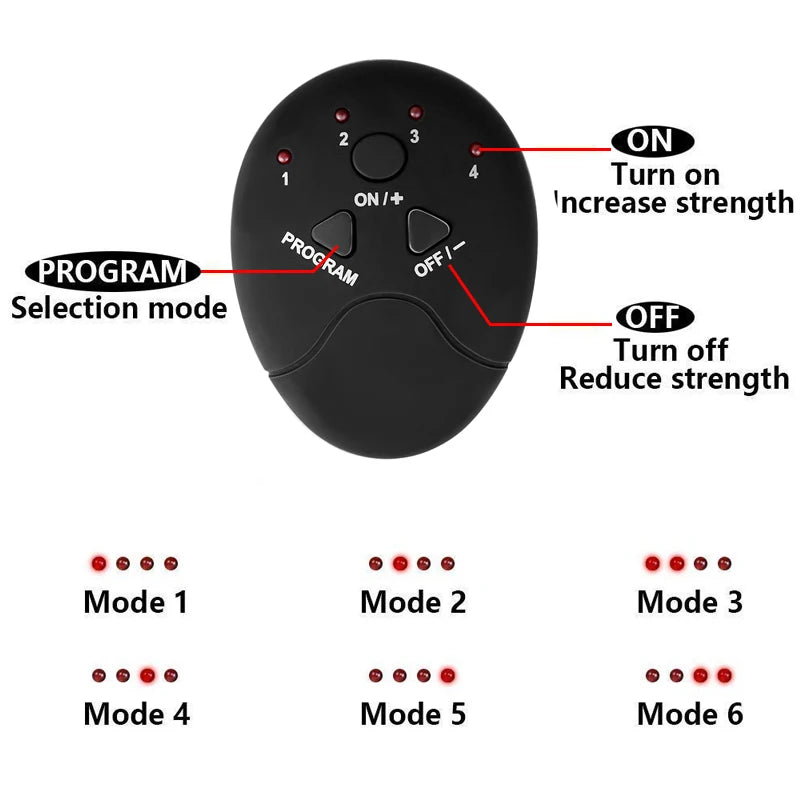 Electric Muscle Stimulator EMS Abdomen Buttocks Arm Trainer Weight Loss Exerciser Sticker Wireless Body Slimming Massager