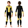 Children's 3mm Neoprene Wetsuit Long Sleeves Back Zipper Snorkeling Swimming Surfing Suit Kid's Swimsuit Water Sports Swimwear