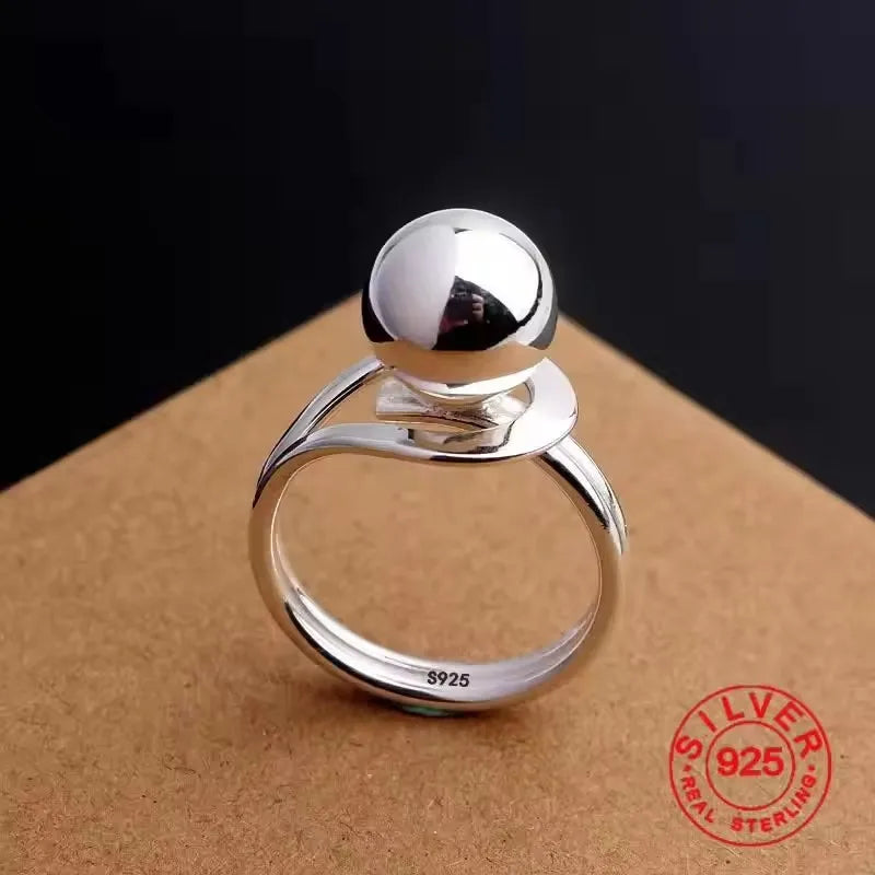 VENTFILLE 925 Sterling Silver Irregular Ring for Women Geometry Versatile Minimalism  Accessories Jewelry Gift Dropshipping