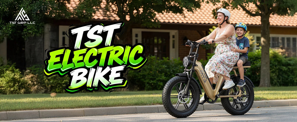TST R00C 1500W Electric Bike, 48V 15Ah, 28 MPH, 50-60 Miles Range, 20" Fat Tires, Rear Seat