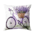 Home Decor Bedding Fantasy Lavender Bicycle Pattern Home Decor Pillowcase Living Room Sofa Polyester Cushion Cover
