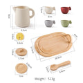 Baby Play Set 9pc Afternoon Tea Set Children's Play House Toy Afternoon Tea Set Pot Food Grade Silicone Toys for Girl Gifts
