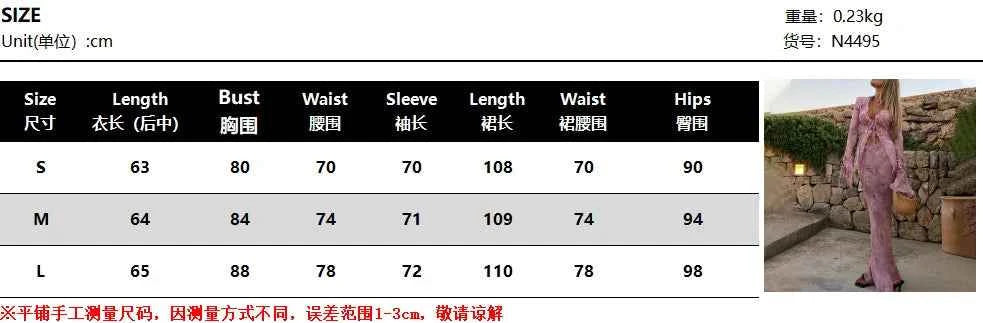 Print Y2K Mesh Long Sleeve Top Shirts Green and Maxi Skirt Bodycon Two Piece Sets Beach Outfits Women Club