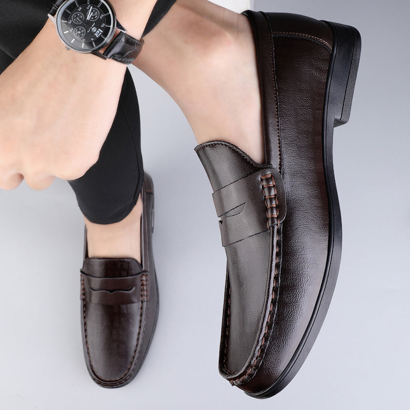 Genuine Leather Men Shoes Casual Men Loafers Breathable Office Formal Shoes Men Designer Slip on Driving Shoes Plus Size 38-46