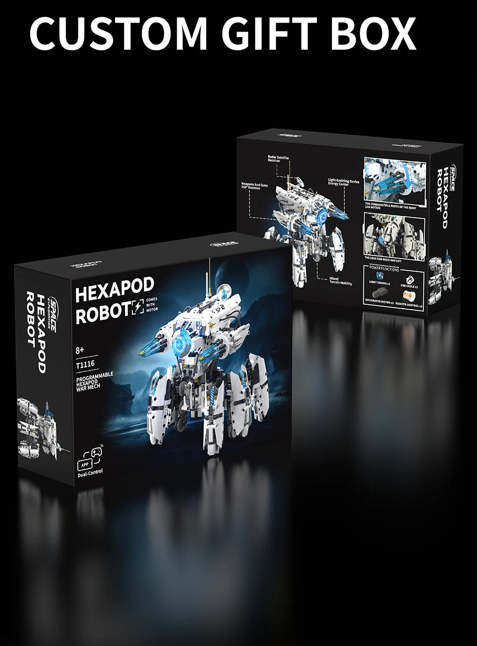Technical Programming Hexapod Robot Science Fiction War Machine Building Blocks City Remote Control Robots Bricks Toys Boys Gift