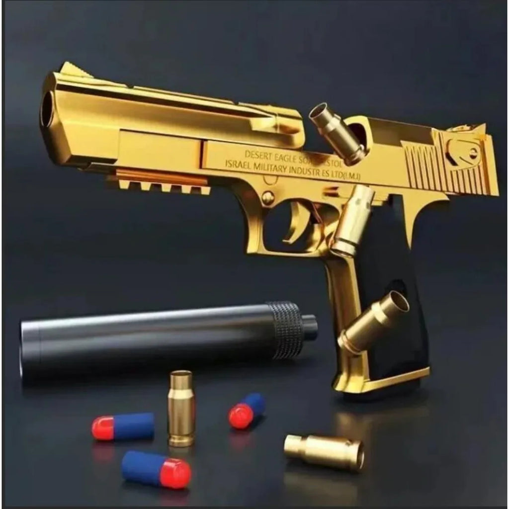 Desert Eagle Toy Gun Shell EjectionAirsoft Pistol Soft Foam Bullet Outdoor CS Weapon for Shooting Game Halloween Birthday Gift