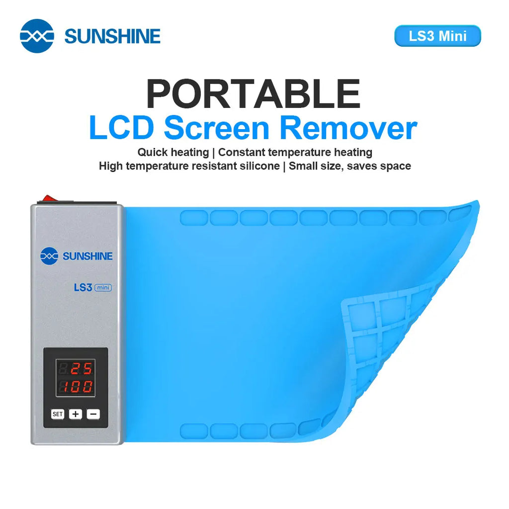 SUNSHINE LS3-Mini LCD Screen Separator Heating Table Separation Pad for Mobile Phone and Tablet Repair Screen Disassembly Tool