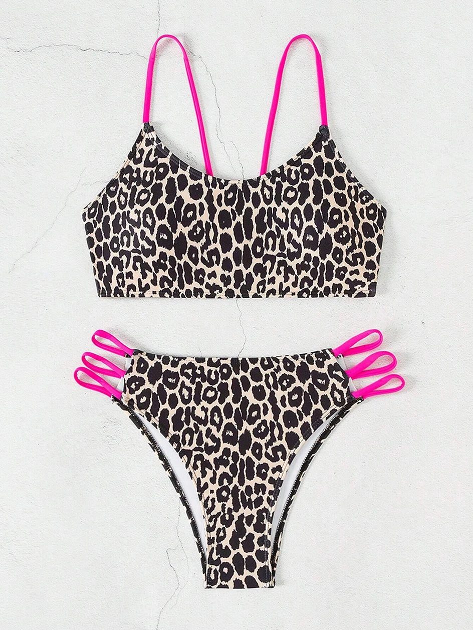 Sexy Leopard Micro Bikini 2026 Women Swimsuit Female Swimwear High Waist Bikinis Sets Brazilian Bandeau Beach Wear Bathing Suit