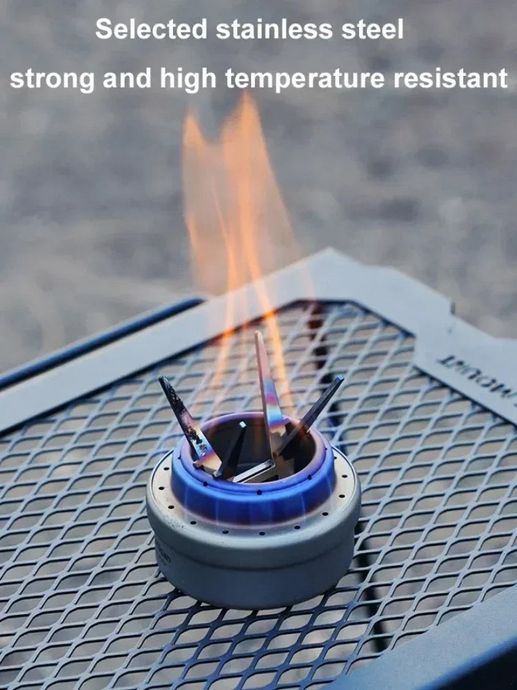  Alcohol Stove Pot Stand Portable Water Kettle Holder Detachable Four-corner Kettle Bracket Outdoor Camping Accessories Tool