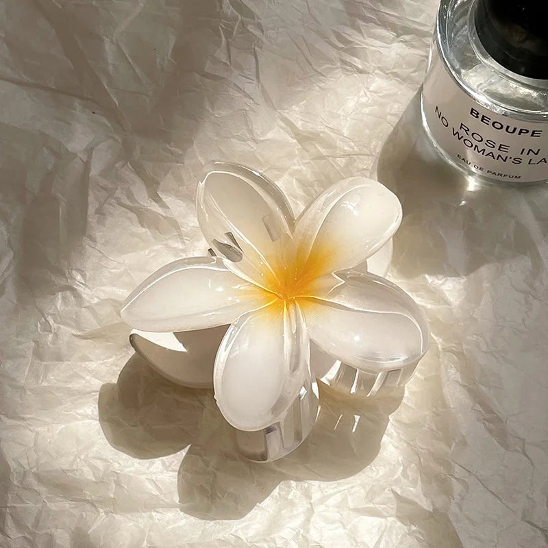 Bohemian Flower Hair Claw Clip For Women Sweet Floral Hair Claws Crab Clamp Barrettes Hawaiian Headwear Beach Accessories Girl