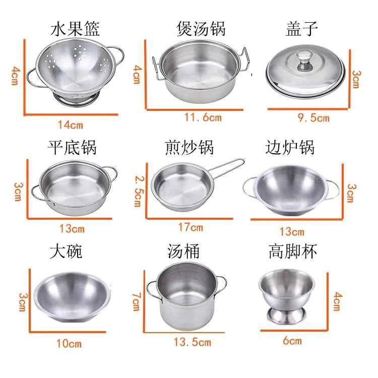 Kitchen Set Pretend Play Simulated Kitchen Toy Children Role Playset Cooking Set Educational Gift for Girls Boy