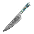 8' Kitchen Chef Knife Damascus Steel 67 Layer l Sharp Kitchen Cooking Knife Abalone Shell Handle