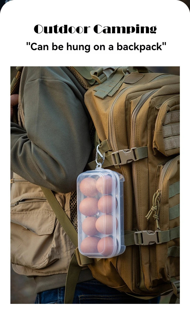 Outdoor Shockproof Egg Box Storage Box, Portable Camping Shatterproof Egg Tray, Home Plastic Protection Box, Travel Shatterproof