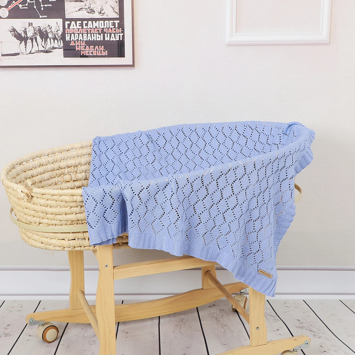 Baby Blanket Super Soft knitted Newborn Stroller Bed Sleeping Cover Toddler Infant Bedding Muslin Swaddle Wrapper 100*80CM Plaid
