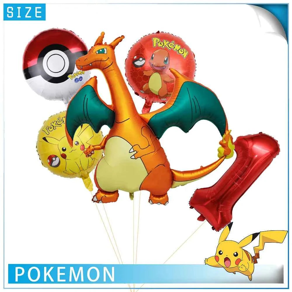 Pokemons Party Birthday Decoration Happy Pikachu Theme Tableware Cups Plates Balloons Banner Supplies Kids Favors Baby Shower