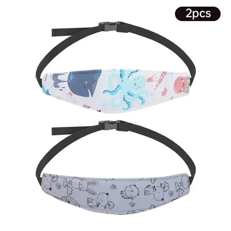 2pcs Baby Head Support Strap for Children's Car Safety Seat Headrest Headrest Sleep Eye Mask Auxiliary Strap