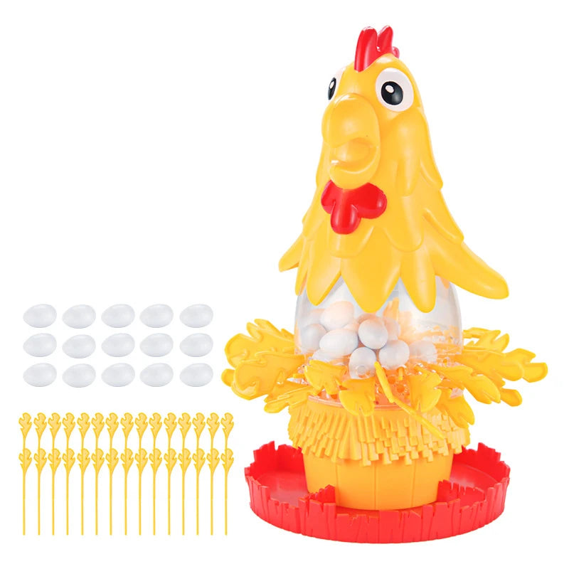 Funny Hen Laying Eggs Hair Pulling Board Game Stick Family Gathering Interactive Tabletop Game Egg Drop Toys for Party Gift Kids