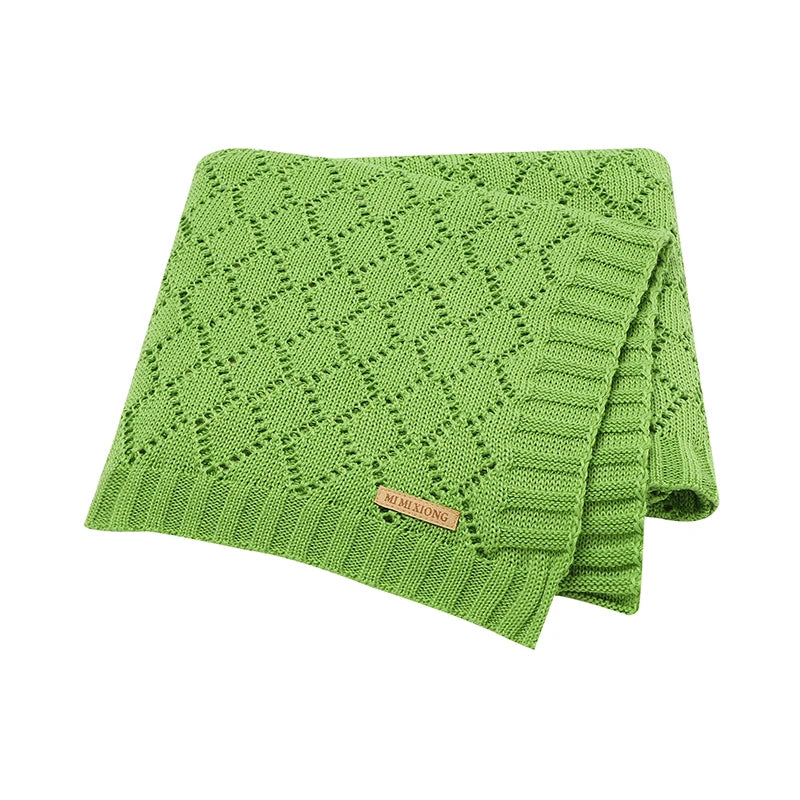 Baby Blanket Super Soft knitted Newborn Stroller Bed Sleeping Cover Toddler Infant Bedding Muslin Swaddle Wrapper 100*80CM Plaid