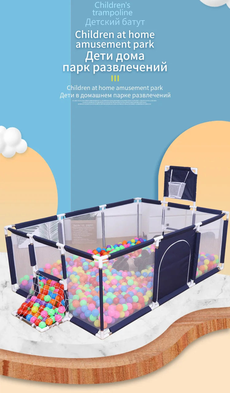 New Arrival Baby Playpen For Children Safety Barrier For Newborn Playground Basketball Ball Pit Playpen Indoor Baby Playground