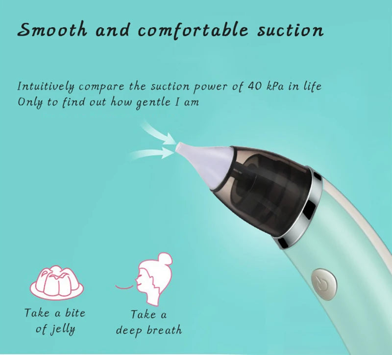 New Electric Baby Nasal Aspirator Electric Nose Cleaner Sniffling Equipment Safe Hygienic Nose Snot Cleaner For Newborns