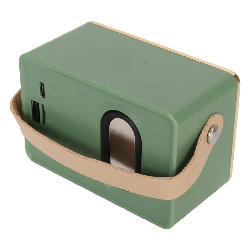Retro Bluetooth 5.0 Speaker Classic Mini Bluetooth Speaker Supports TF/AUX/USB Ports Rechargeable MP3 Player Camping Party Gift