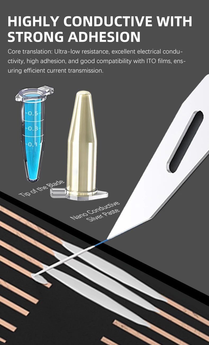 MAANT M100 Conductive Nano Silver Paste Set  for Phone Screen Jump Wire Repair High Conductivity Strong Adhesion