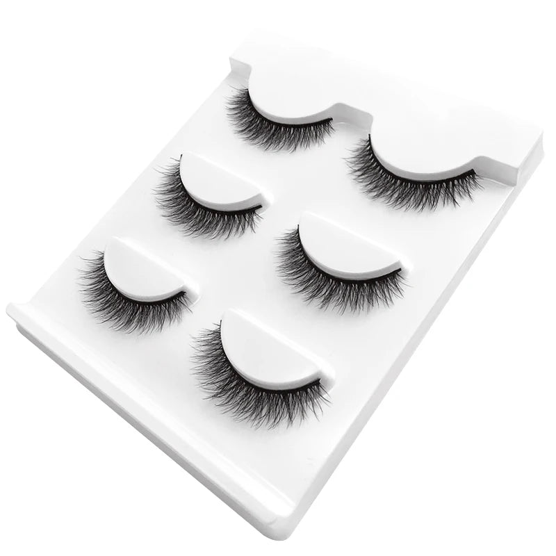 SHIDISHANGPIN 3 pairs 27 styles 3D Faux Mink Hair Soft False Eyelashes Fluffy Wispy Thick Fake Lash Handmade Eyelash Eye Makeup