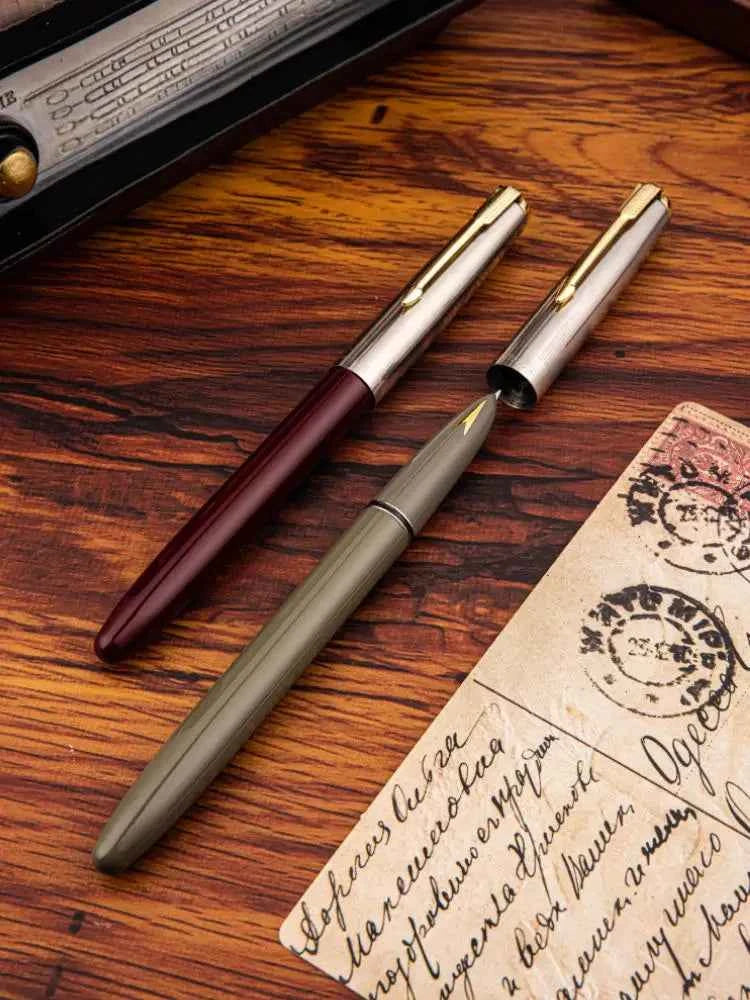 Hero 616S Classic Retro Fountain Pen Dark Tip 0.5mm Iridium Gold Nib Business Office Gift Student School Stationery Supplies