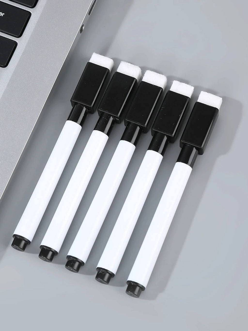 25/50Pcs Black Dry Erase Markers with Eraser Cap-MiniWhite Board Marker for Office School Supplies-Vastea