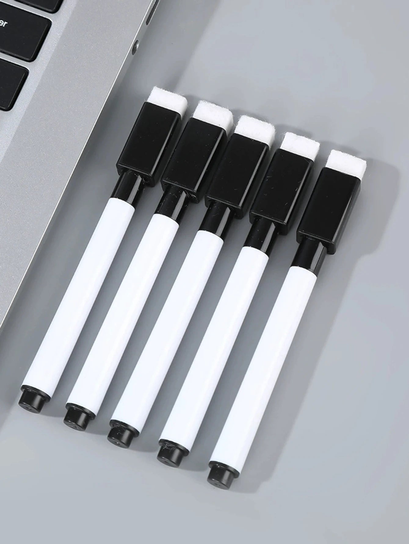 25/50Pcs Black Dry Erase Markers with Eraser Cap-MiniWhite Board Marker for Office School Supplies-Vastea