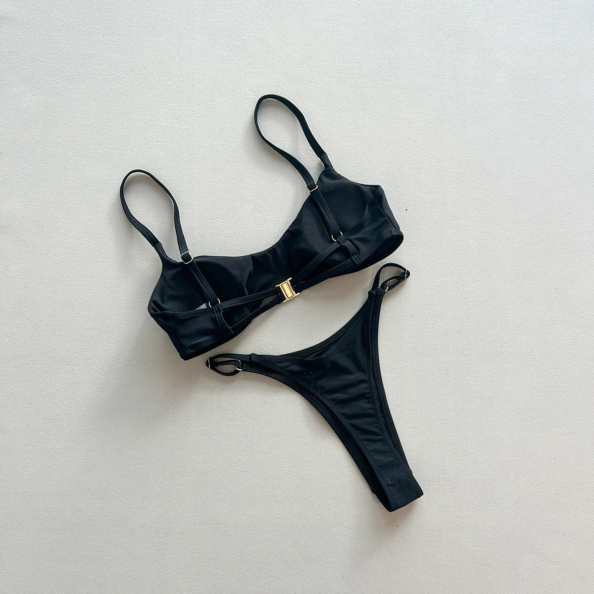 Push Up Bikinis 2025 Sexy Women Swimsuit Swimwear Female Bikini Set Black Biquini Bathing Suit Thong Swimming Suits Beachwear