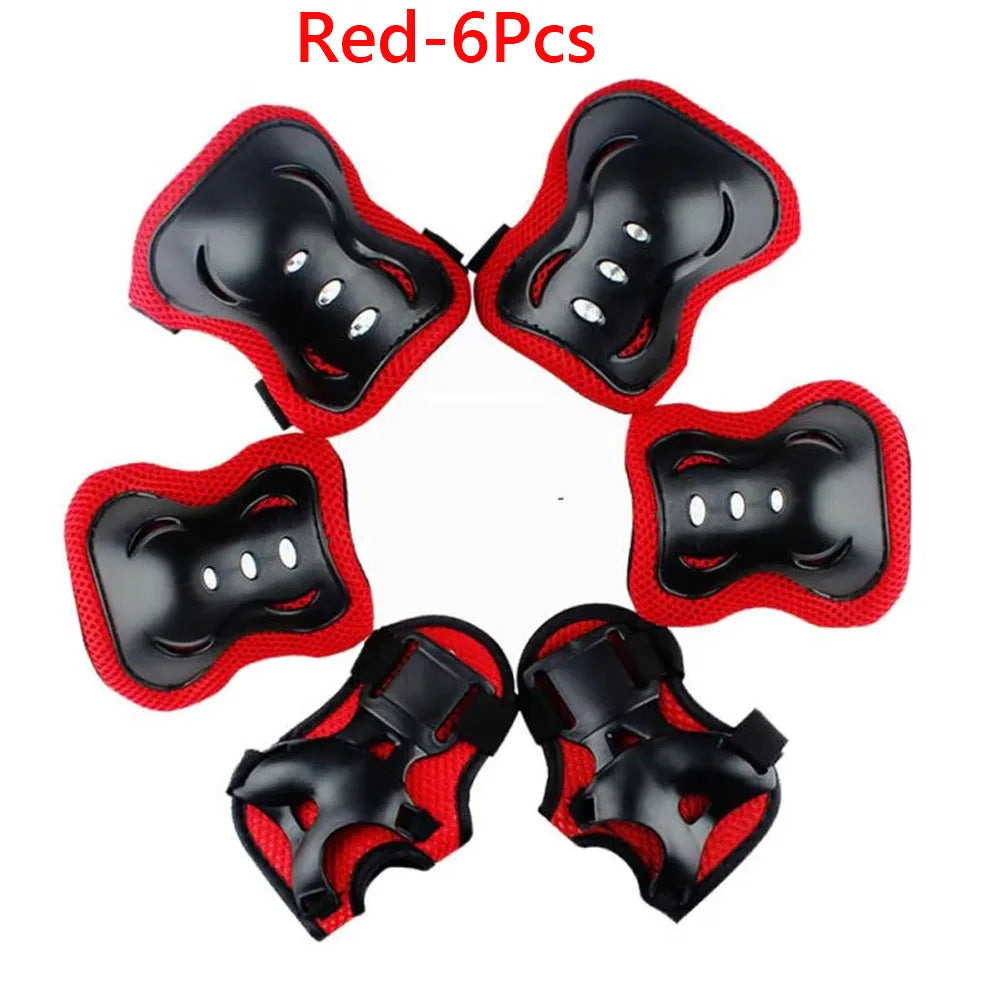 Kids Knee Pads Elbow Pads Age 3-7 Toddler Boys Girls, 6 In 1 Protective Gear Safety Set with Wrist Guard for Skating Cycling Ne