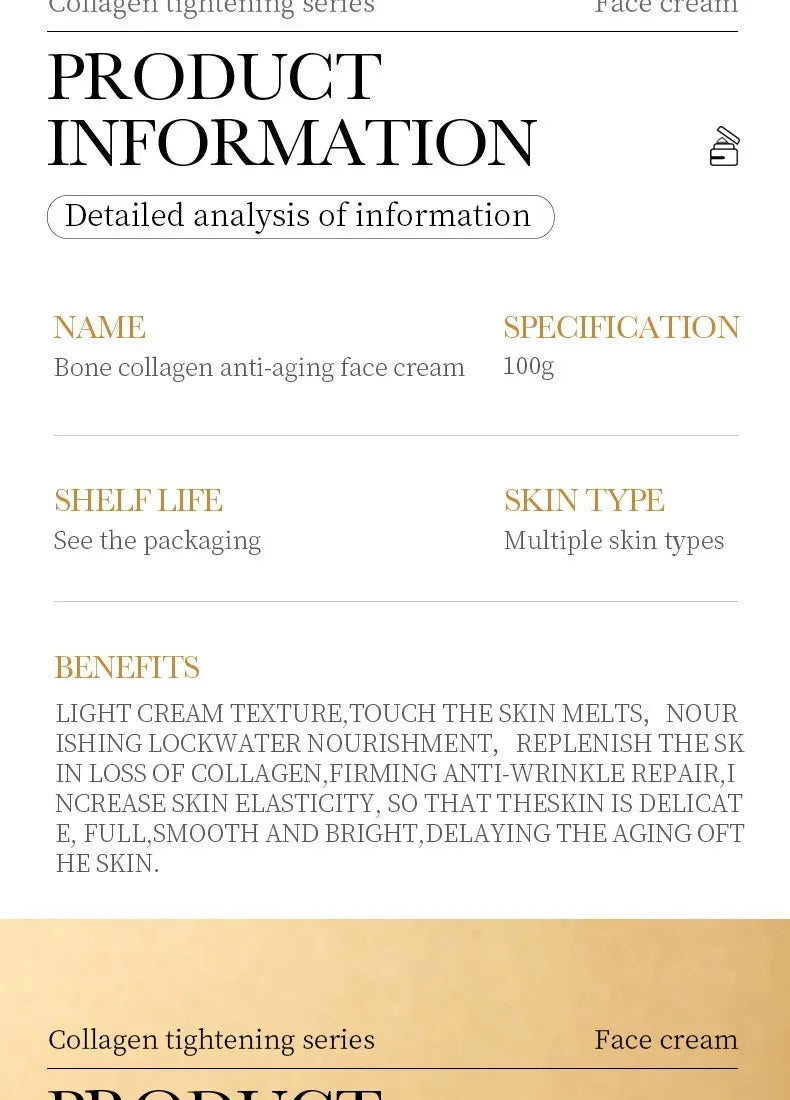 SADOER Collagen Firming Face Cream Skincare Moisturizing Hydrating Beauty Face Creams Faical Cream Beauty Face Skin Care Product
