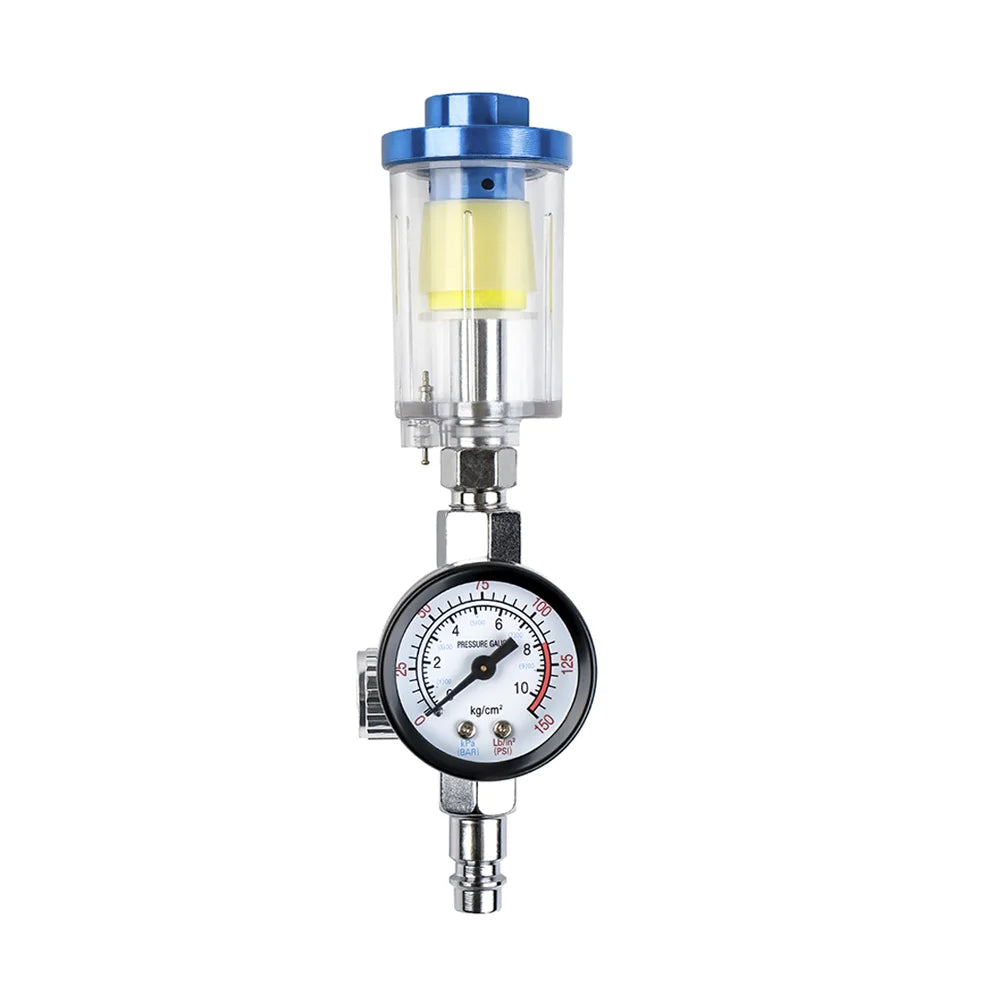 Séparateur d'eau et d'huile pour pistolet pulvérisateur, régulateur de pression de filtre 1/4", adaptateur EU avec régulateur de pression d'air, régulateur de compresseur d'air