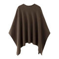 ETJ 2025 women's new fashion oversized loose version of the round neck cape sweater solid color bat sleeve sweater